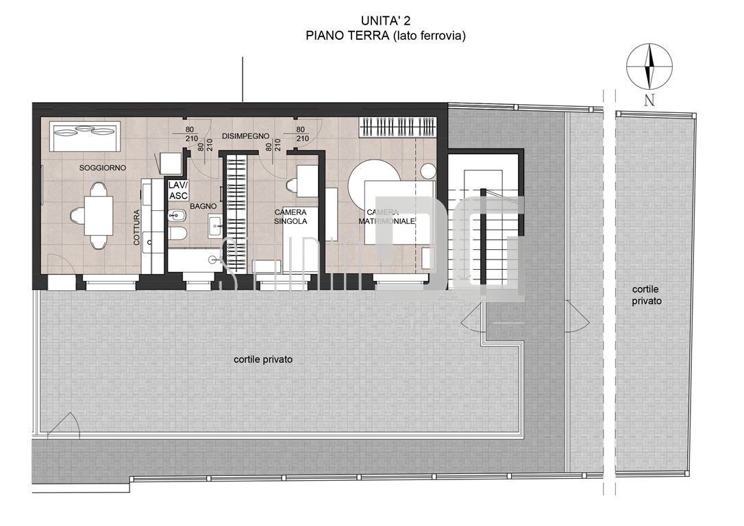 TRILOCALE AL PIANO TERRA IN CLASSE 